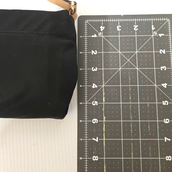 Kate Spade Black and Tan Crossbody Bag Polka Dot Interior Nylon - Picture 8 of 12